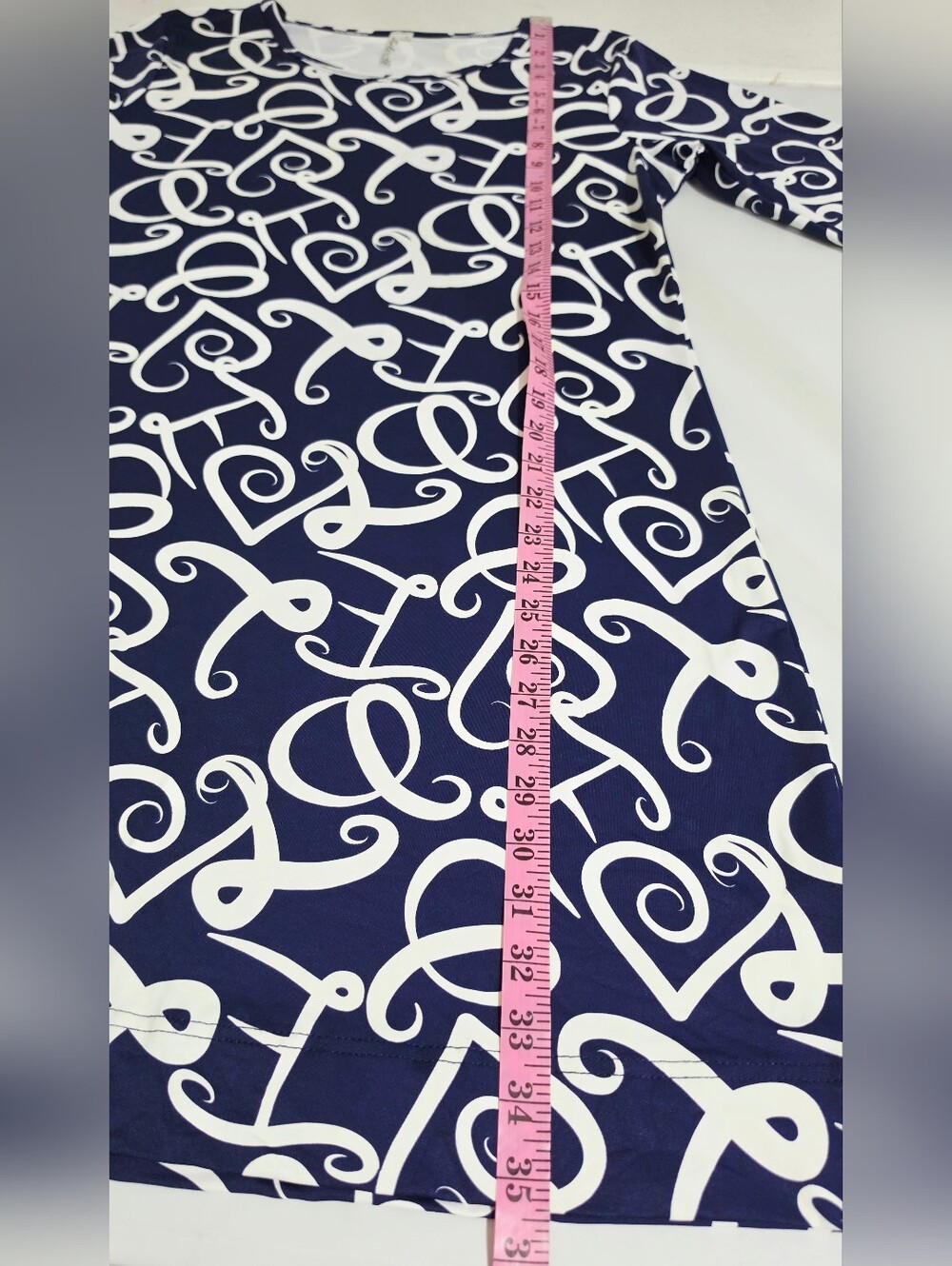 Lulu B Dress Womens Large SPF 50 Navy White Coastal Grandma 3/4 Sleeve Stretch - Picture 7 of 12